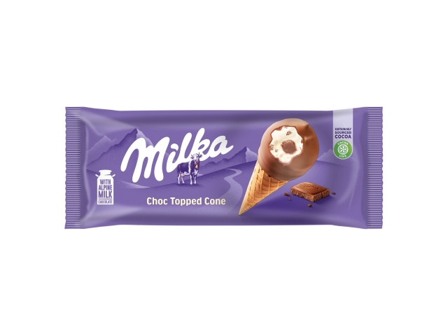 Milka Choc Topped Cone 100ml