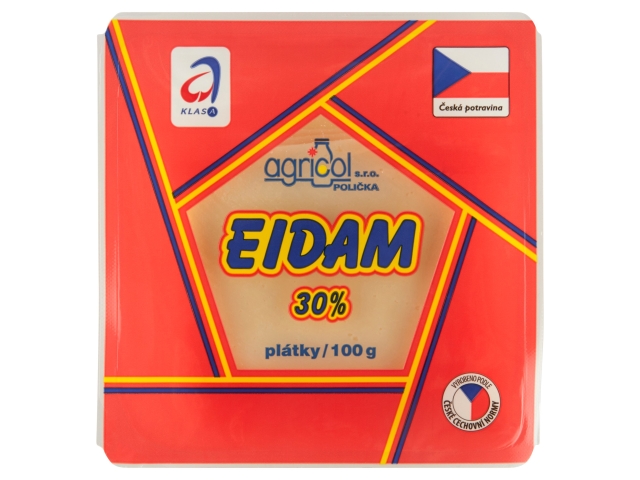 Agricol Eidam 30% plátky 100g
