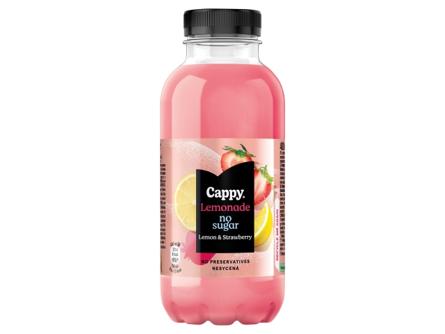 Cappy Lemonade No Sugar Lemon & Strawberry 400ml