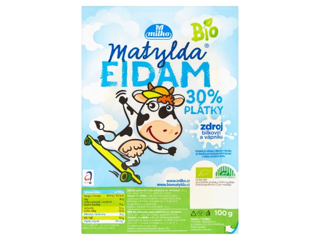 Milko Matylda Bio eidam 30% plátky 100g